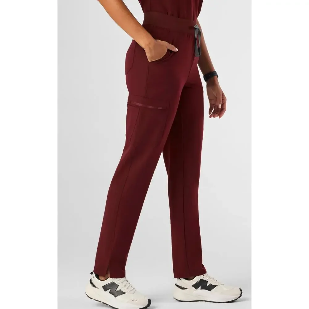 Yola High-Rise Slim Scrub Pant™ Burgundy XS Tall NWOT